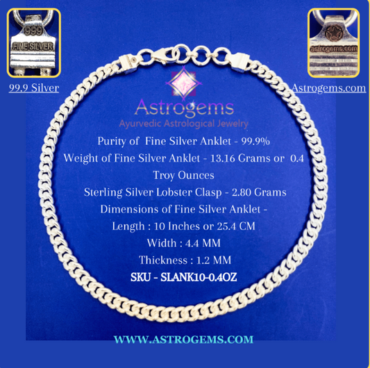 Pure Silver Anklet (999%)