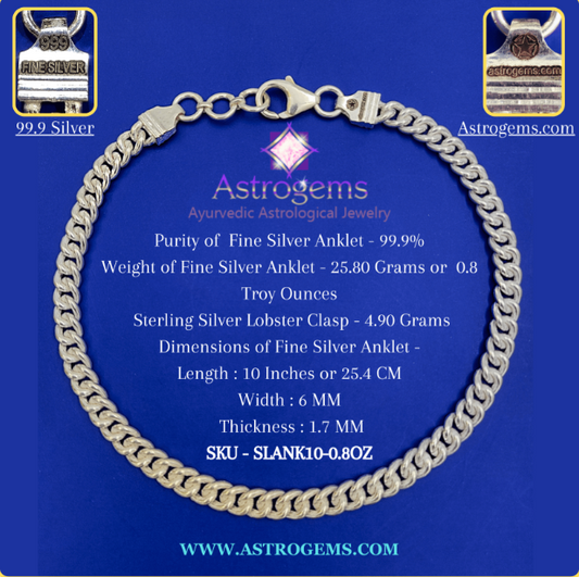 Pure Silver Anklet (999%)