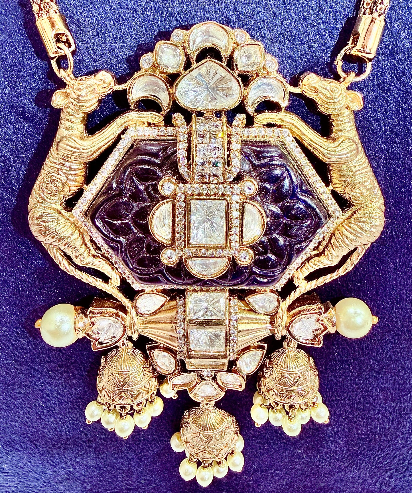 TRADITIONAL HANDCRAFTED BRASS JAGUAR NECKLACE SET